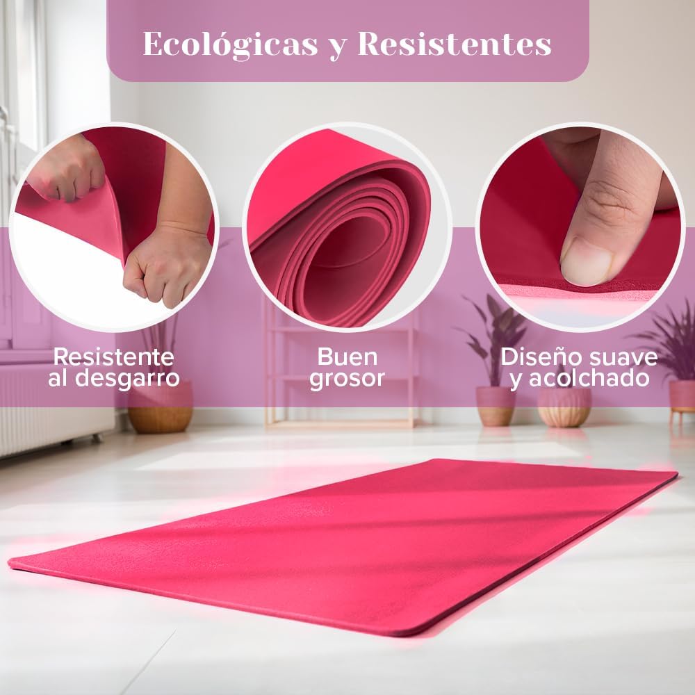 Persona realizando ejercicios sobre la Esterilla de Pilates Maniboom con postura correcta.