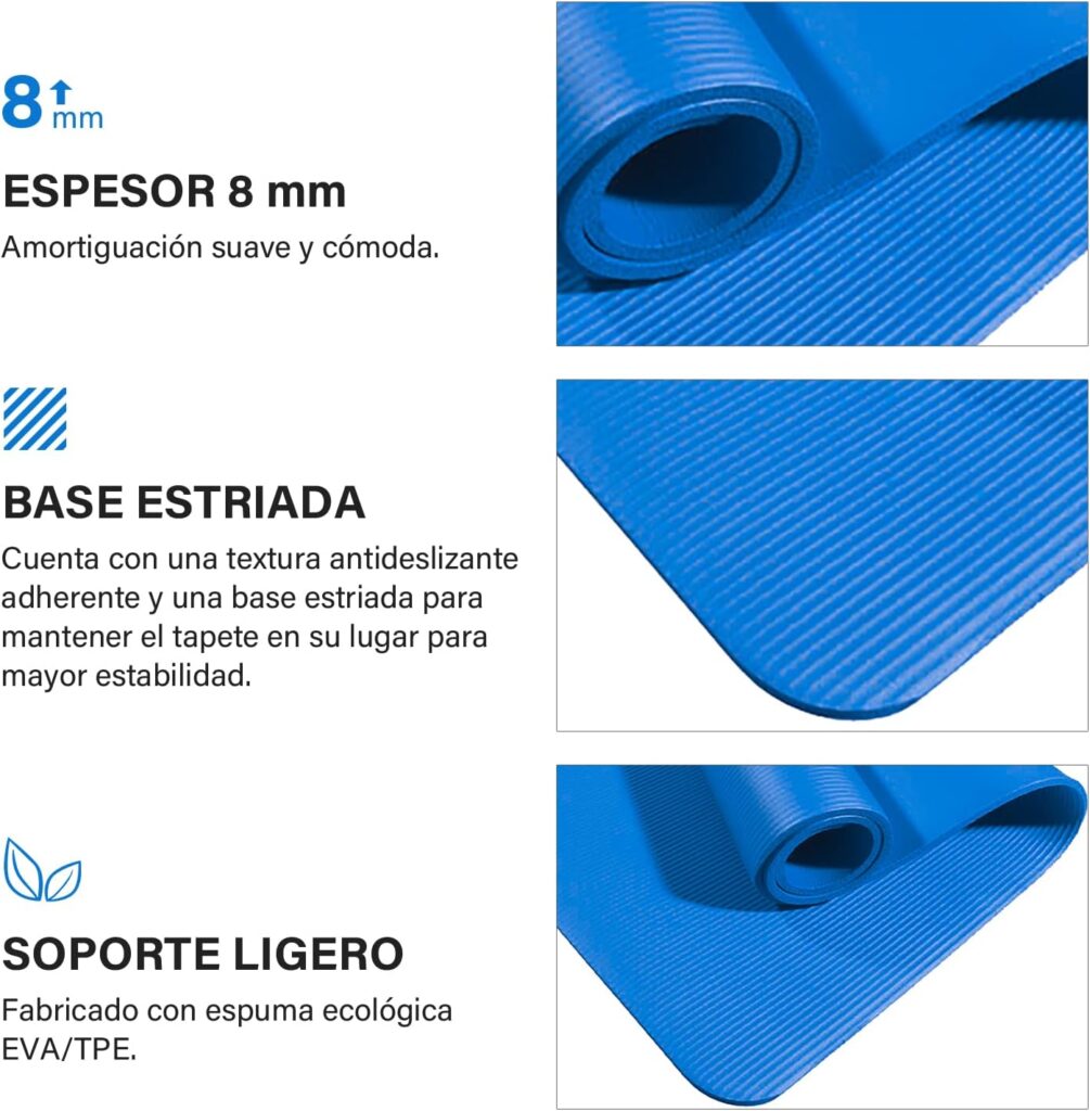 esterilla para yoga y pilates de alta densidad