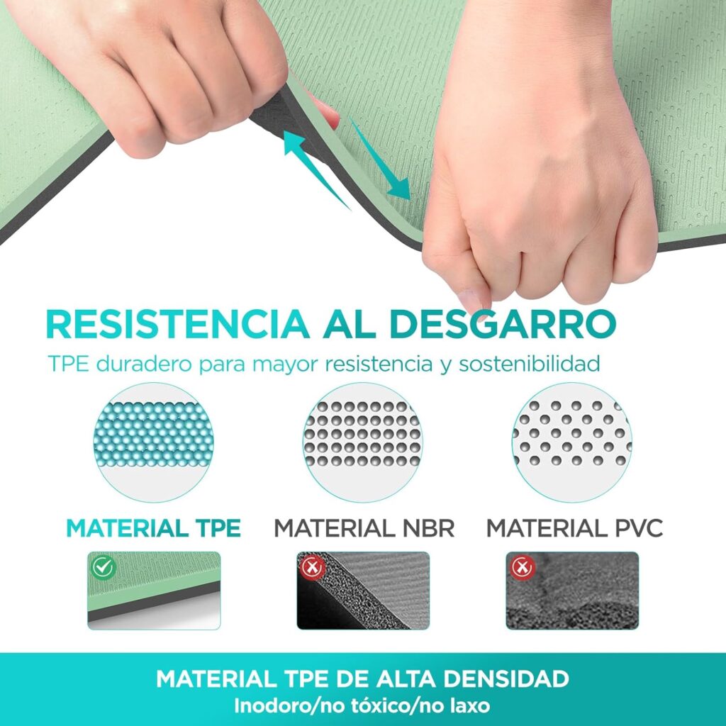 Detalle del material y textura de la Esterilla de Yoga Outdouse para máxima comodidad.